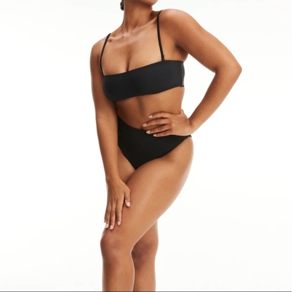 NEW Good American Good Waist Swim Bottom Basic Black 7 4XL - Picture 7 of 14